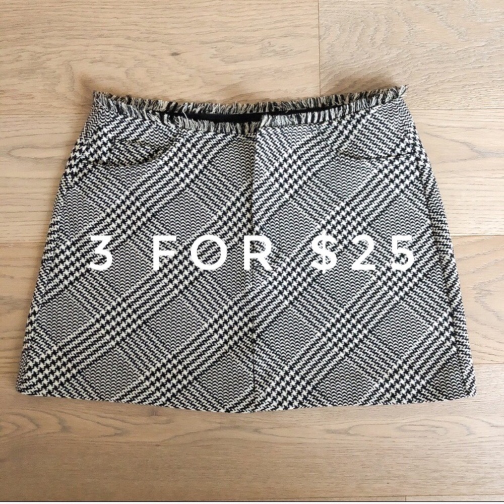 3 FOR $25 Zara black and white miniskirt